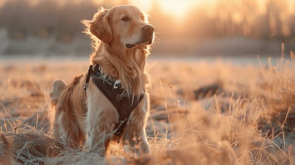 Harnais chien anti-traction élégant et confortable Goofy Goldens